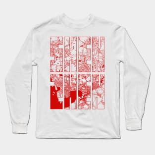 Shenzhen, China City Map Typography - Oriental Long Sleeve T-Shirt